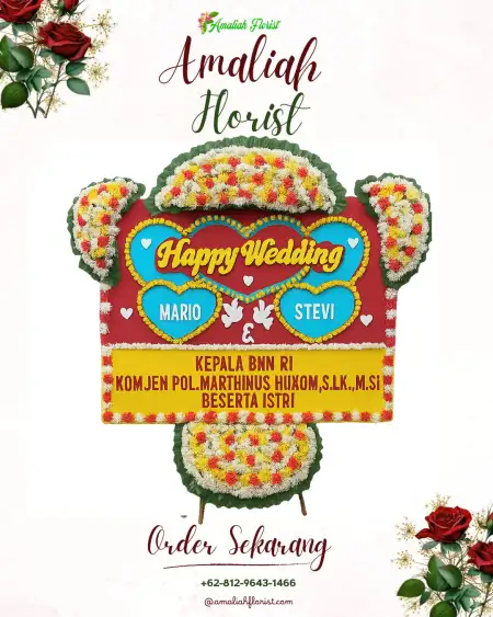 Papan Bunga Pernikahan Saung Engkong Ano Cibinong